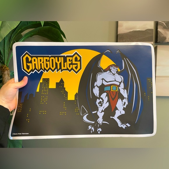 (2) New Old Stock 1995 1990s GARGOYLES Flexible Vinyl Place Mats Flat PL… - Picture 2 of 5